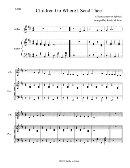 Children Go Where I Send Thee (arr. Sandy McIntire)