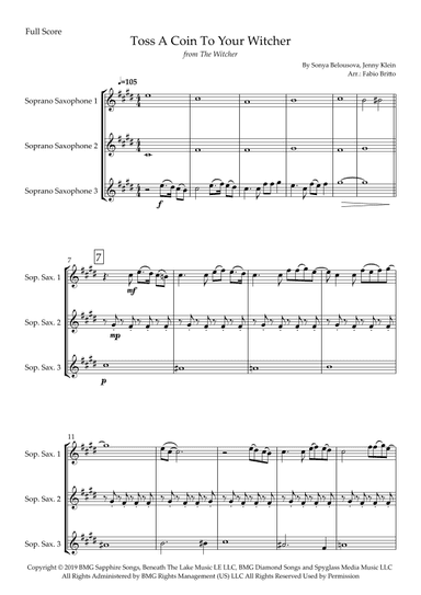 Toss A Coin To Your Witcher (arr. Fabio Britto)