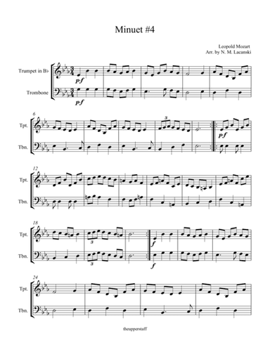 Minuet #4 (arr. Nick Lacanski)