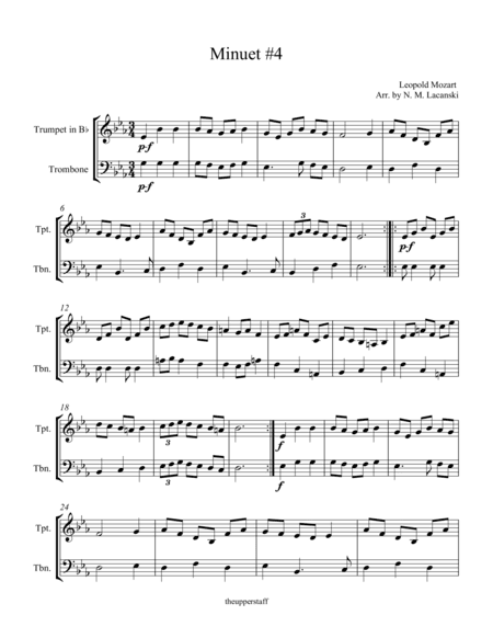 Minuet #4 (arr. Nick Lacanski)
