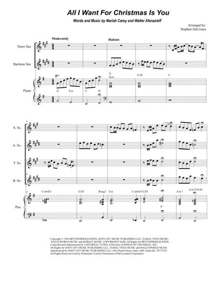All I Want For Christmas Is You (arr. Stephen DeCesare)