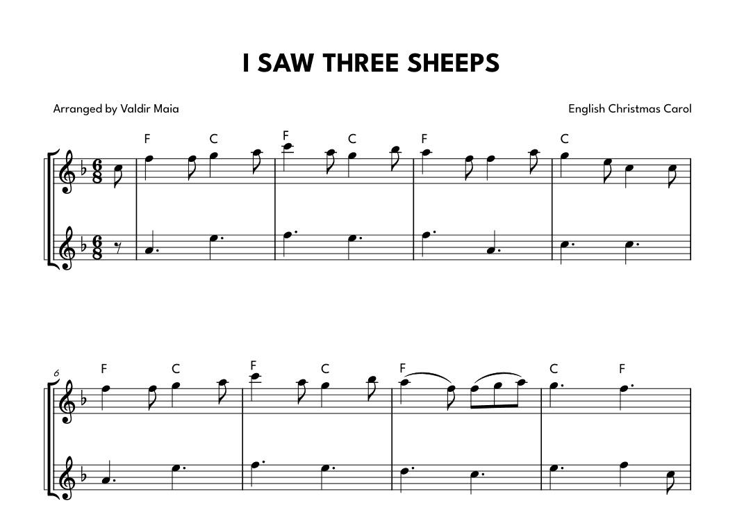 I Saw Three Ships - Flute Duet (arr. Valdir Maia)