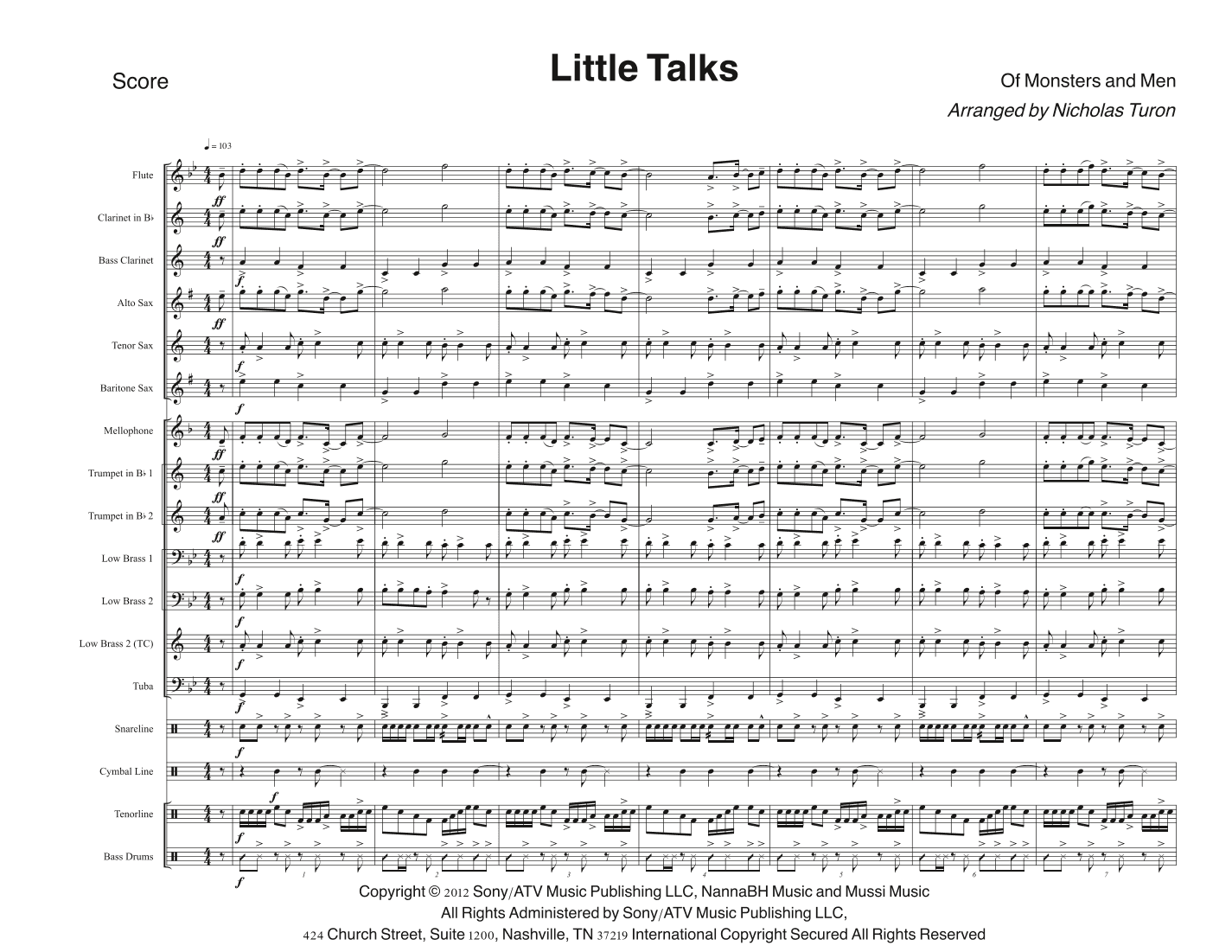 Little Talks (arr. Nicholas Turon)