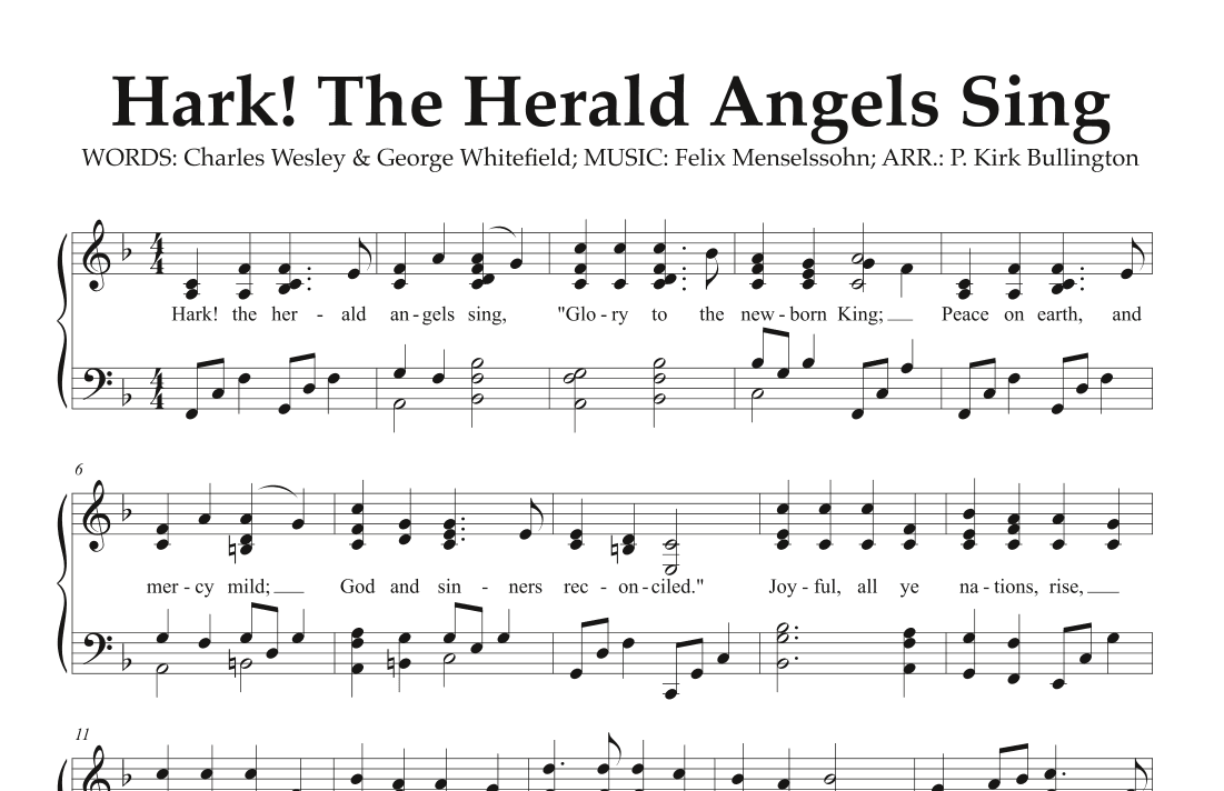 Hark! The Herald Angels Sing (Alternate Contemporary Harmonization) (arr. P. Kirk Bullington)