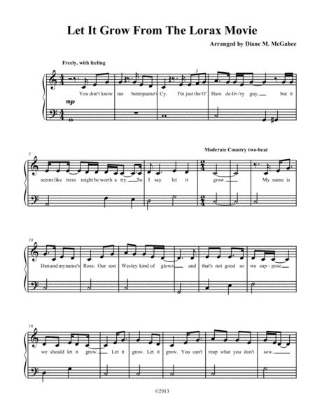Let It Grow (arr. Diane M. McGahee)