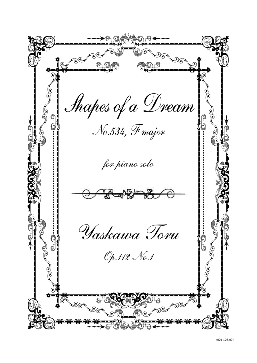 Shapes of a Dream No.534, E major, Op.112 No.1