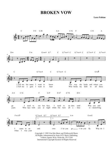 Broken Vow (arr. Sula D)