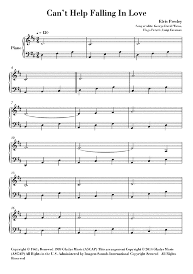 Can't Help Falling In Love (arr. Ahiva Editions)