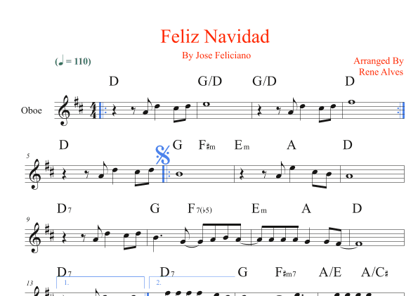 Feliz Navidad (arr. Rene Alves)