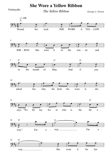 She Wore a Yellow Ribbon (arr. Wesley S. SIlva)