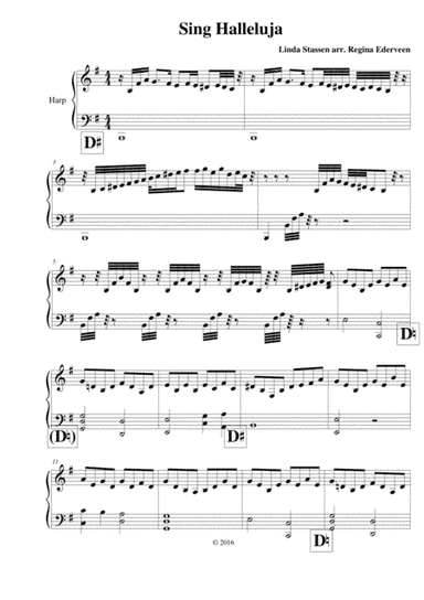 Sing Halleluya - pedal harp solo