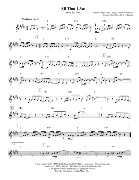 All That I Am (arr. Marco Polo Ignacio)