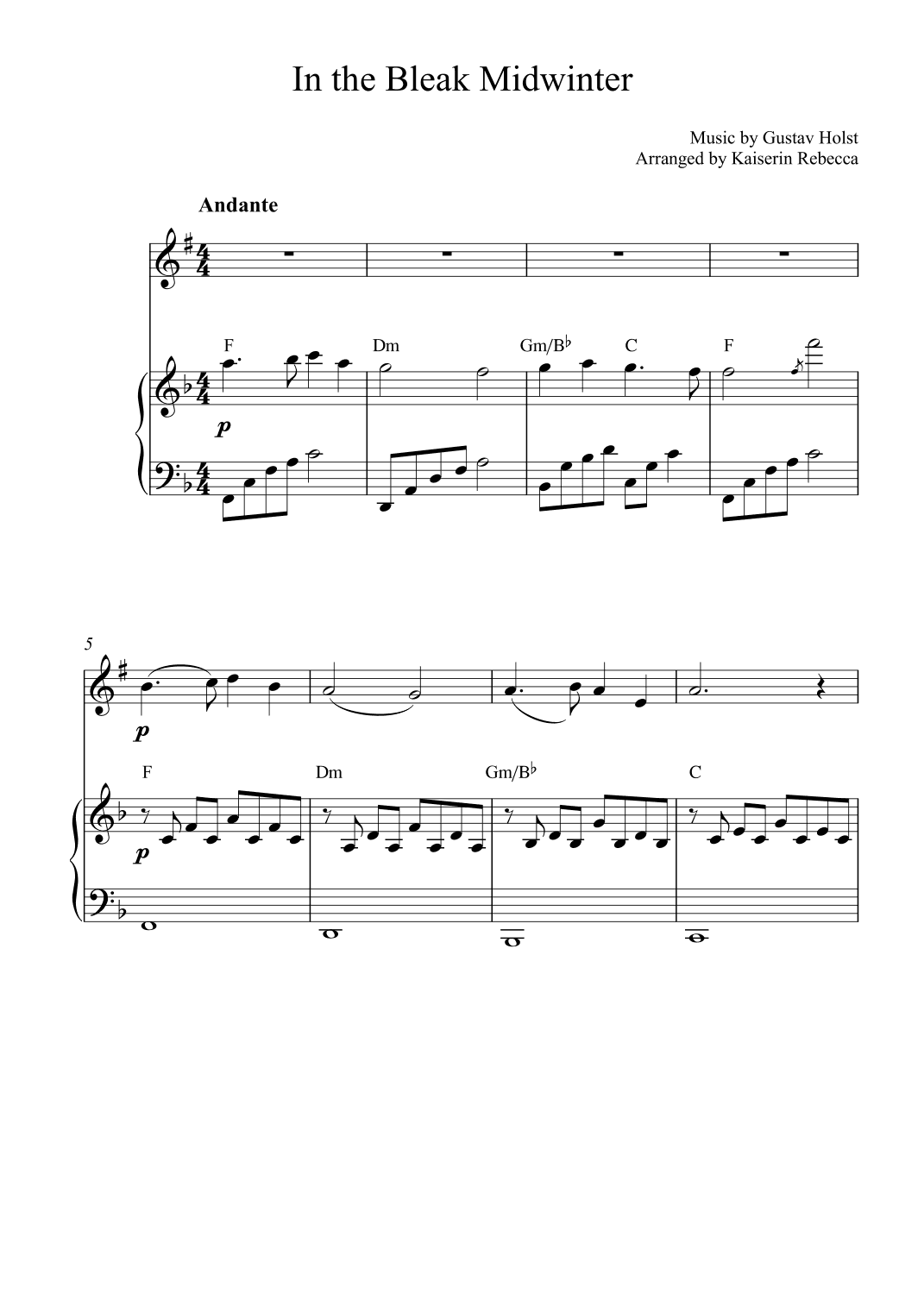 In the Bleak Midwinter (arr. Kaiserin Rebecca)