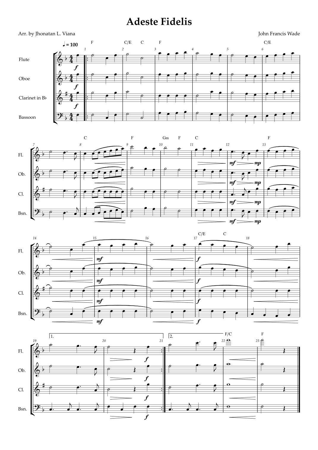 Adeste Fidelis (arr. Jhonatan Lucio Viana)