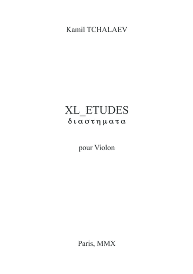 Kamil Tchalaev: 40 études for violin