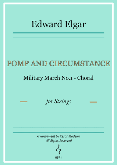 Pomp and Circumstance No.1 - String Orchestra (Full Score) - Score Only (arr. César Madeira)