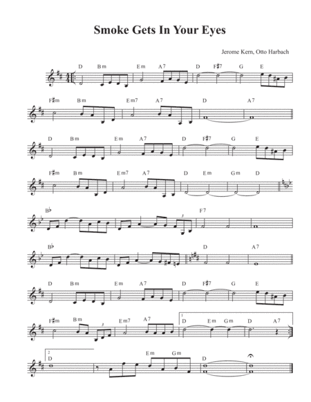 Smoke Gets In Your Eyes (arr. David M Fagnant)