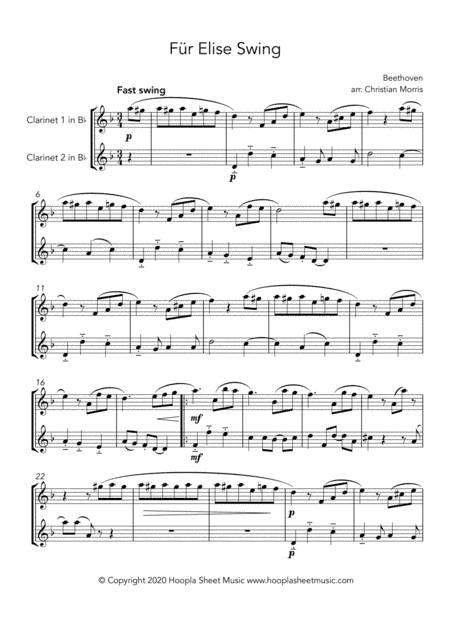 Für Elise Swing (arr. Christian Morris)