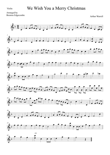 We Wish You a Merry Christmas (arr. Brenton Edgecombe)