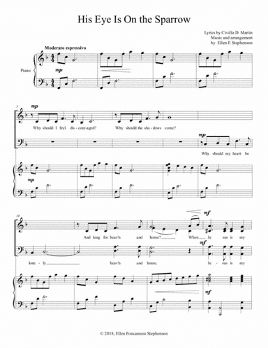 His Eye Is On the Sparrow (SATB)