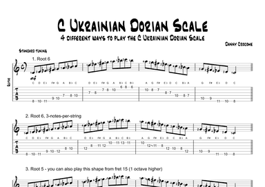 C Ukrainian Dorian Scale (4 Ways to Play)