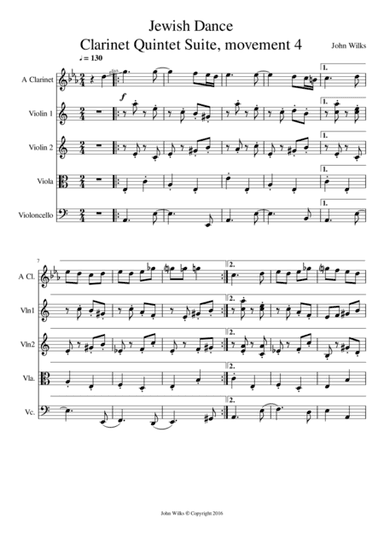 Jewish Dance - Clarinet quintet