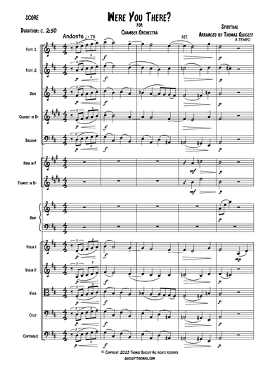 Were You There? (arr. Thomas Quigley)