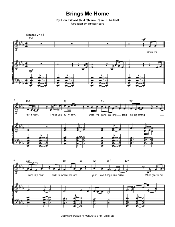 Brings Me Home (arr. Tunescribers)