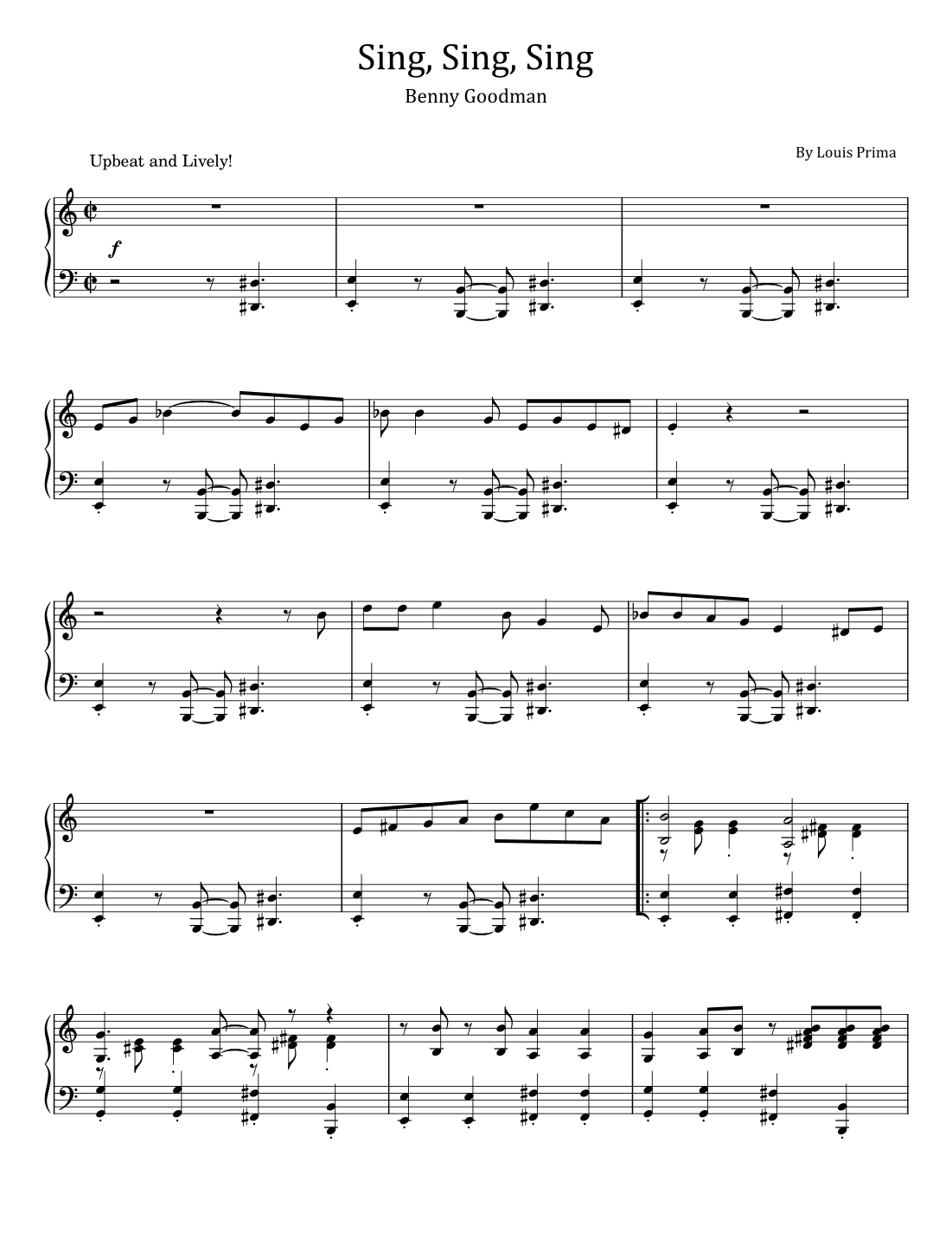 Sing, Sing, Sing (arr. poon)