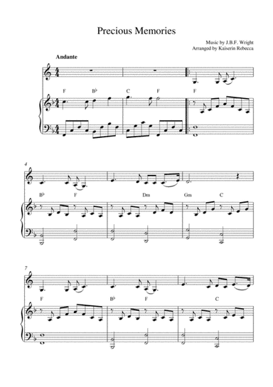 Precious Memories (arr. Kaiserin Rebecca)