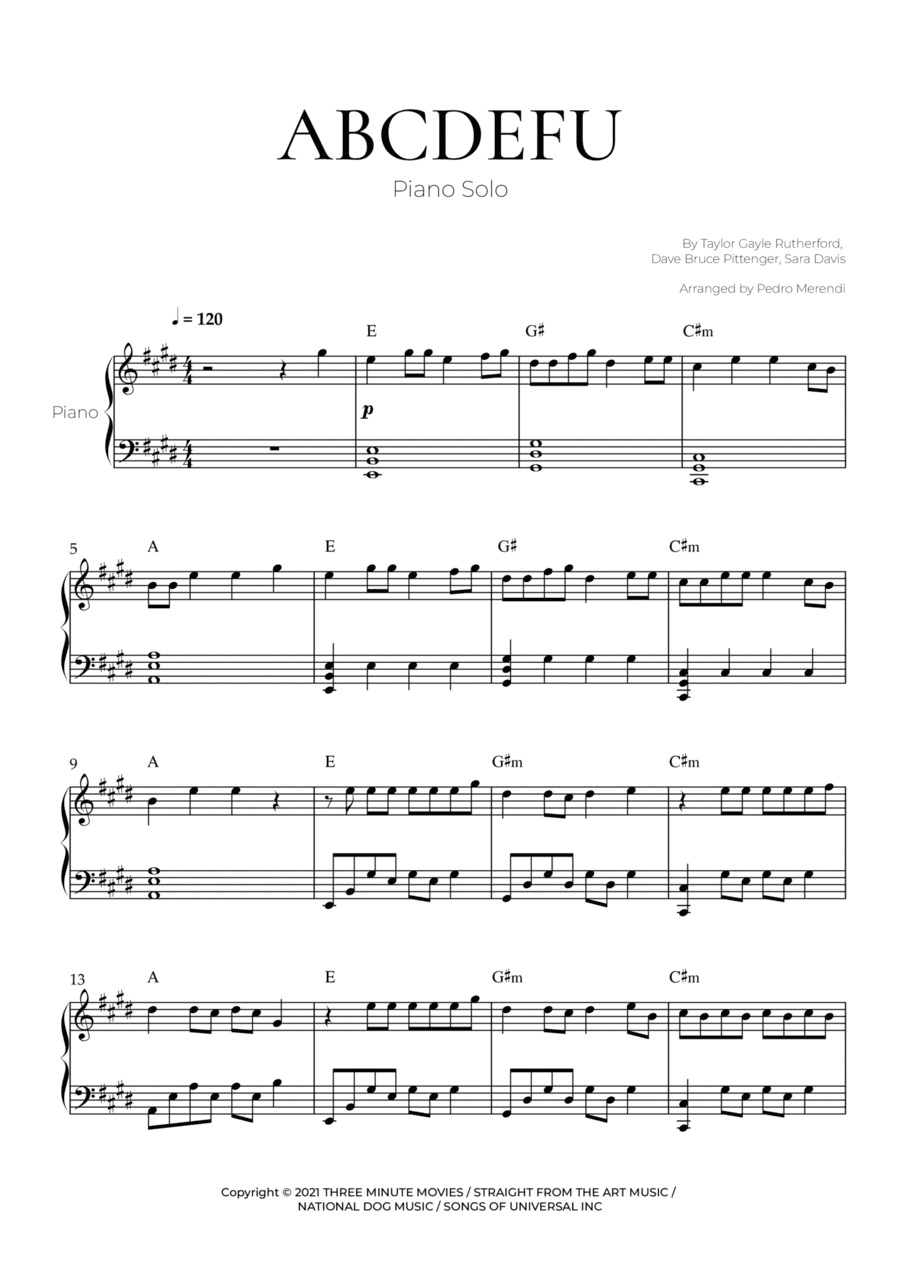 Abcdefu (arr. Pedro Merendi)