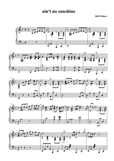 Ain't No Sunshine (arr. pianoplayer)