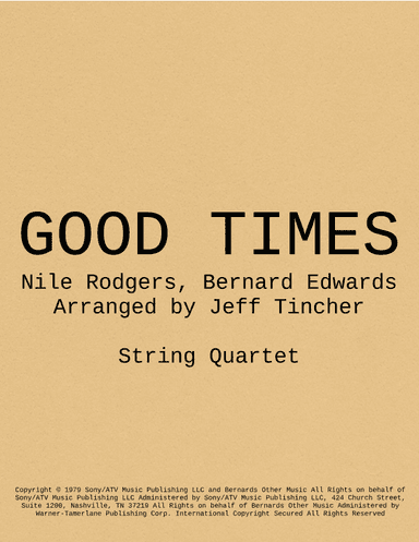 Good Times (arr. Jeff Tincher)