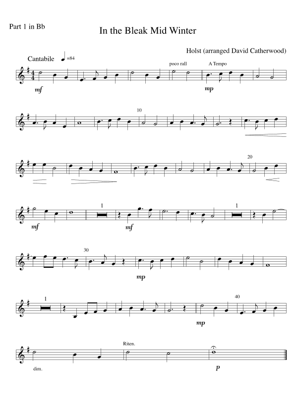 4 Christmas arr. for Flex ensemble -In the Bleak Midwinter Shepherds Swing Silent Night Jingle Bells (arr. David Catherwood)