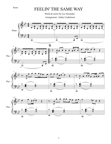 Feelin' The Same Way (arr. Esther Lindeboom)