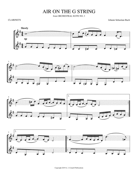 Air on the G String (from Orchestral Suite No. 3) (arr. Mark Phillips)