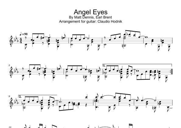 Angel Eyes (arr. Claudio Hodnik)