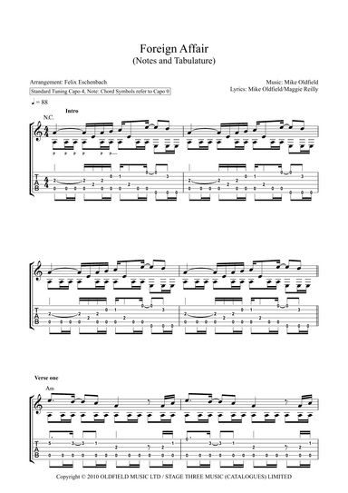 Foreign Affair (arr. Felix Eschenbach)