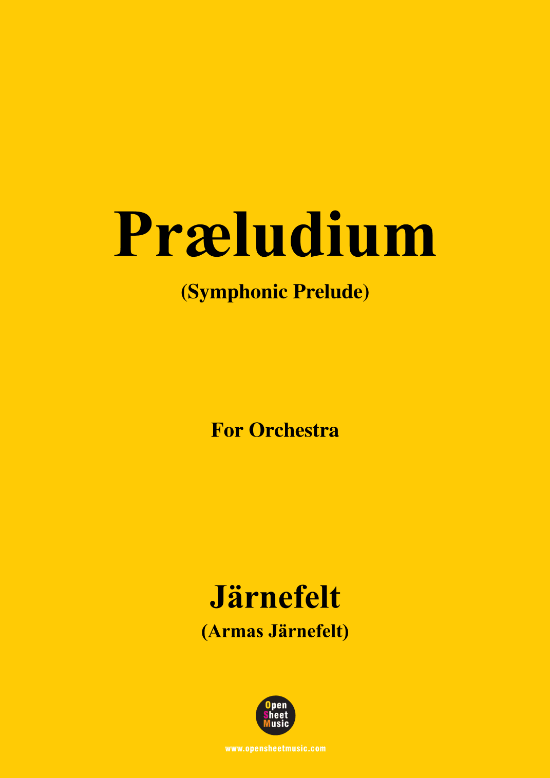 Jarnefelt-Praludium(Symphonic Prelude) (arr. OSM Press)