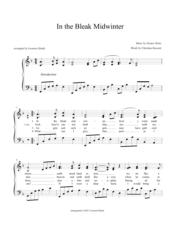 In the Bleak Midwinter (arr. Leonora Hardy)