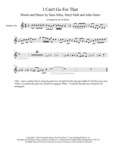 I Can't Go For That (arr. Kevin Busse)