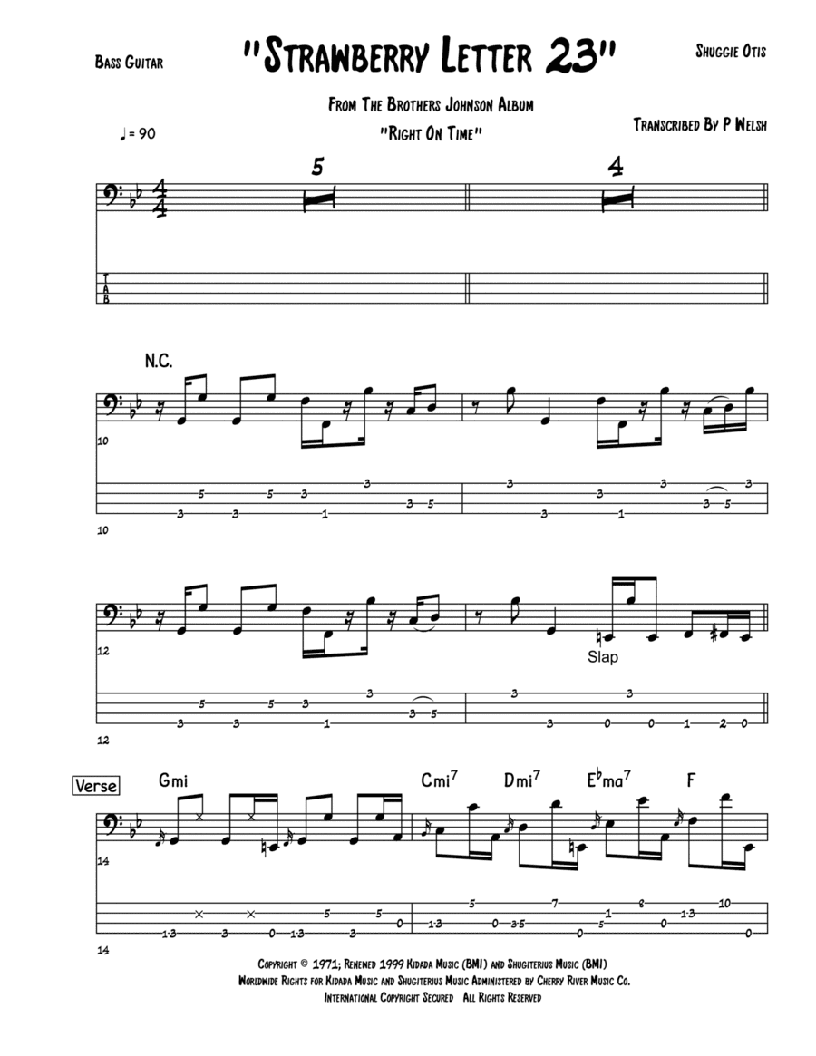 Strawberry Letter 23 (arr. Accubass)