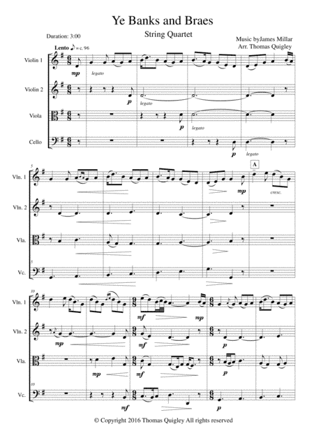 Ye Banks and Braes (arr. Thomas Quigley)