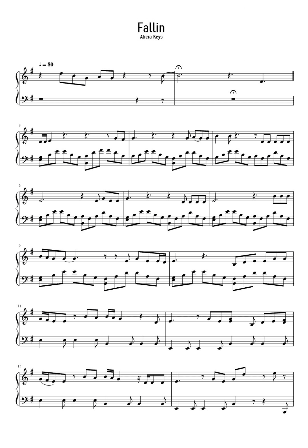 Fallin' (arr. Eduardo Sabino)