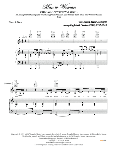 Man To Woman (arr. Patrick Sheehan)