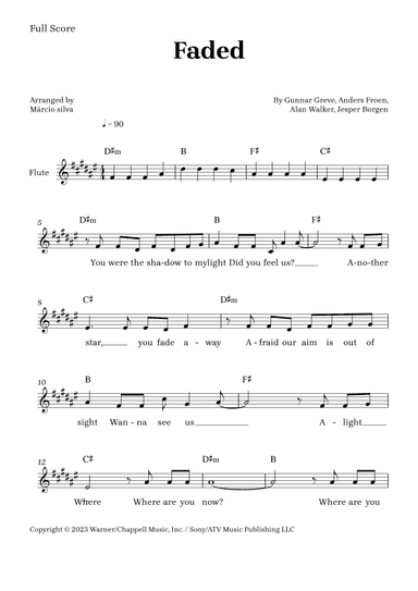 Faded (arr. Márcio Silva)