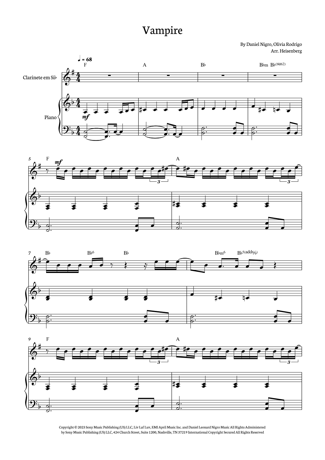 Vampire (arr. Heisenberg)