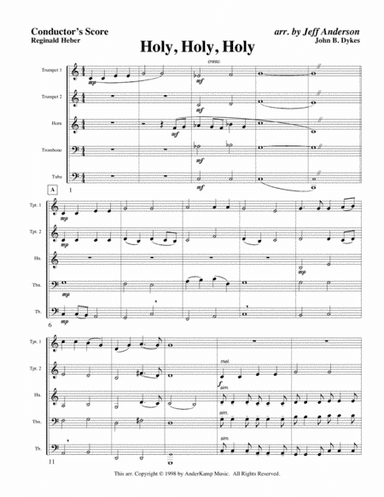 Holy, Holy, Holy for Brass Quintet (arr. Jeff D. Anderson)