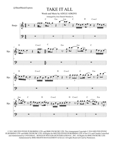 Take It All (arr. Jose Daniel Morales A.)