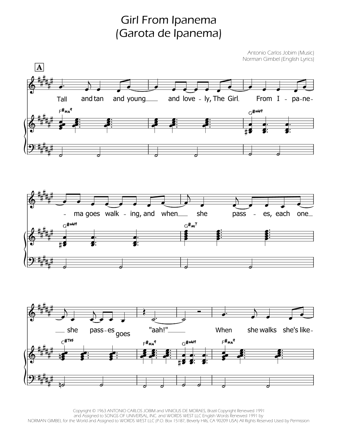 The Girl From Ipanema (garôta De Ipanema) (arr. Ygor Nunes)
